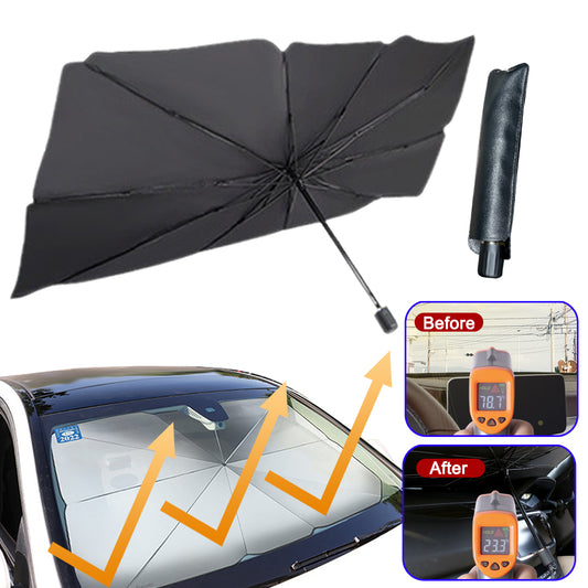 Foldable Car Windshield Sun Shade Umbrella – UV & Heat Protection